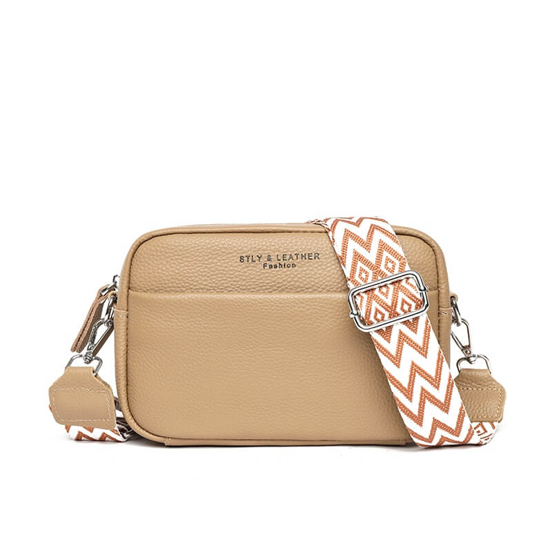 Paulla | Leren Heup Tas-Handtassen-Calora-Khaki-Calora
