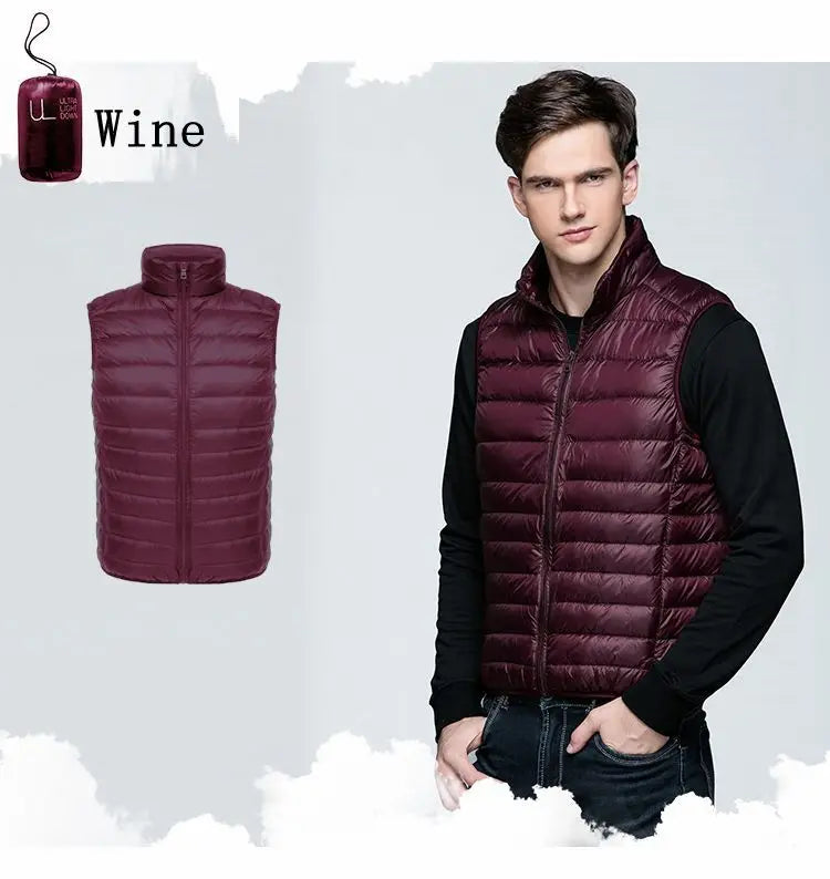 Pepijn | Ultra lichte mouwloze bodywarmer voor heren-Bodywarmers-Calora-Rood-S-Calora