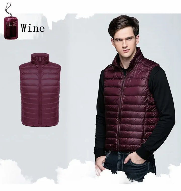 Pepijn | Ultra lichte mouwloze bodywarmer voor heren-Bodywarmers-Calora-Rood-S-Calora