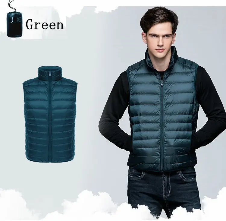 Pepijn | Ultra lichte mouwloze bodywarmer voor heren-Bodywarmers-Calora-Zwart-S-Calora
