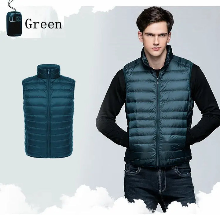 Pepijn | Ultra lichte mouwloze bodywarmer voor heren-Bodywarmers-Calora-Zwart-S-Calora