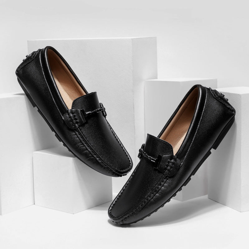 Piero | Stijlvolle Loafers met Metalen Gesp-Loafers-Calora-Bruin-38-Calora