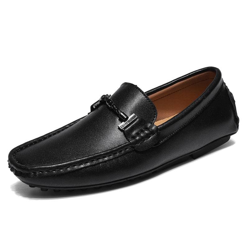 Piero | Stijlvolle Loafers met Metalen Gesp-Loafers-Calora-Bruin-38-Calora