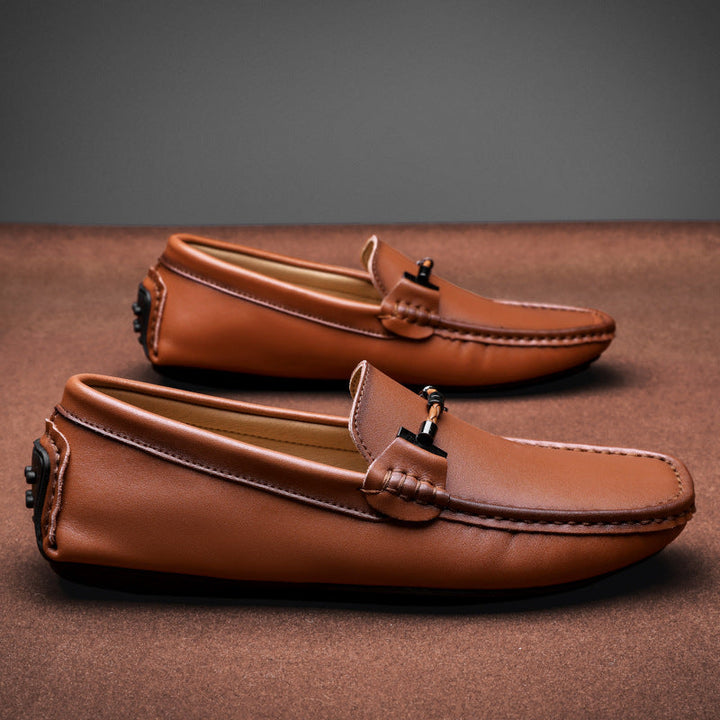 Piero | Stijlvolle Loafers met Metalen Gesp-Loafers-Calora-Bruin-38-Calora