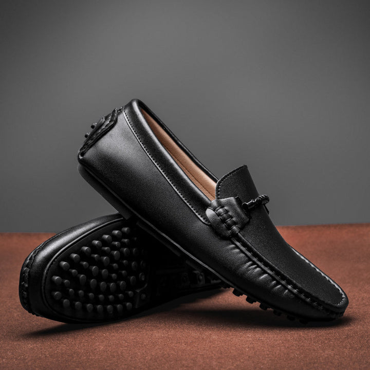 Piero | Stijlvolle Loafers met Metalen Gesp-Loafers-Calora-Bruin-38-Calora