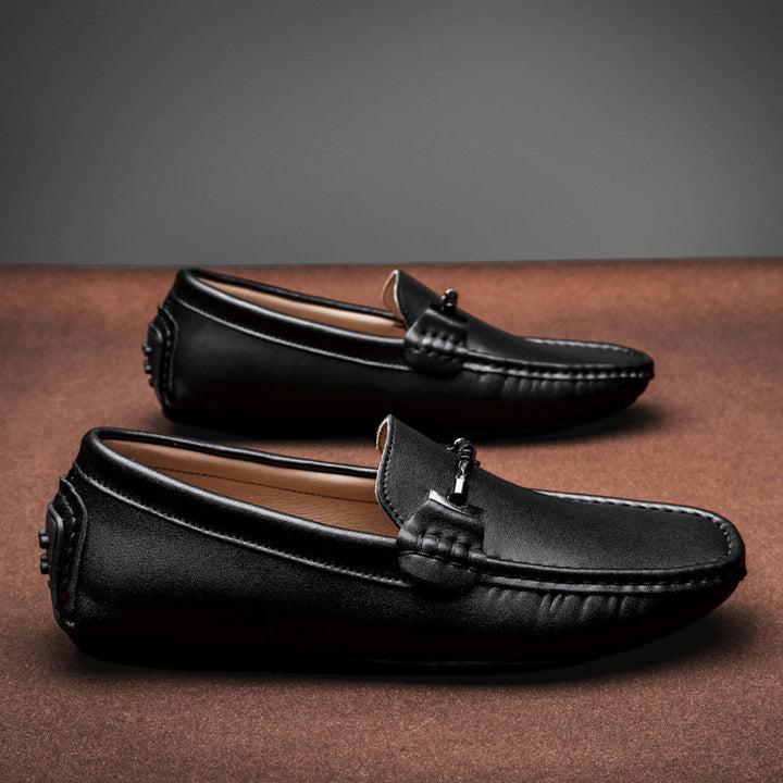 Piero | Stijlvolle Loafers met Metalen Gesp-Loafers-Calora-Bruin-38-Calora