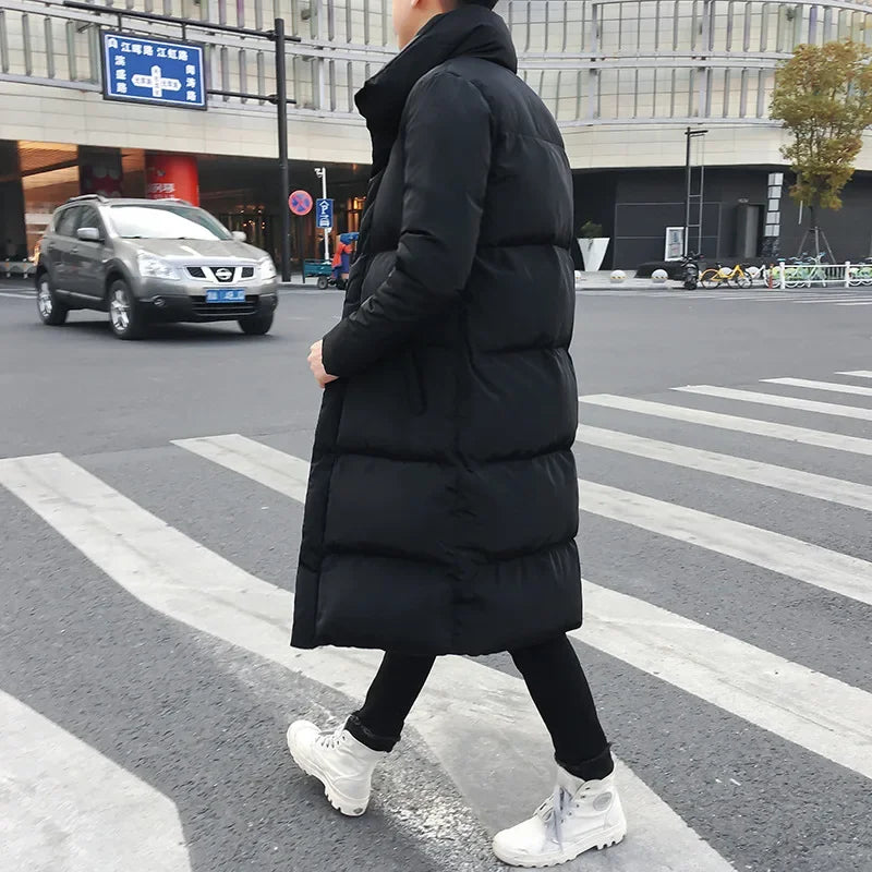 Pike | Dikke Lange Winterjas heren - zwart-Zomer Jassen-Calora-M-Calora