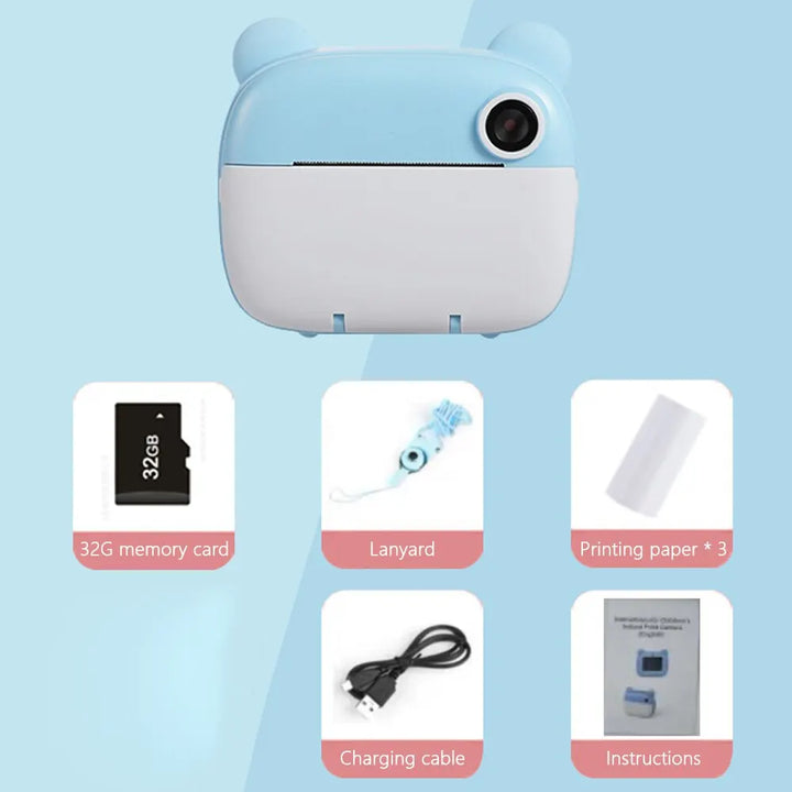 PixiPlay | Digitale Camera met Directe Afdrukfunctie voor Kinderen-Elektronica/Gadgets-Calora-Blauw-Calora