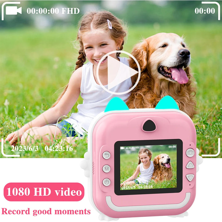 PixiPlay | Instant Print Fotocamera voor Kinderen met 32GB Kaart-Elektronica/Gadgets-Calora-Blauw-Calora