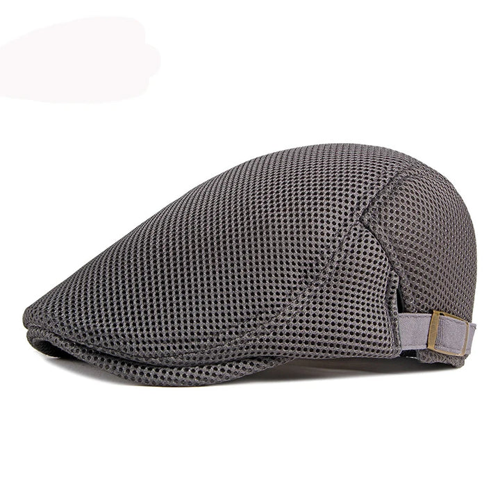 Platte Hoed Chauffeur Beret Pet van mesh-Petten-Calora-Zwart-56-61cm-Calora