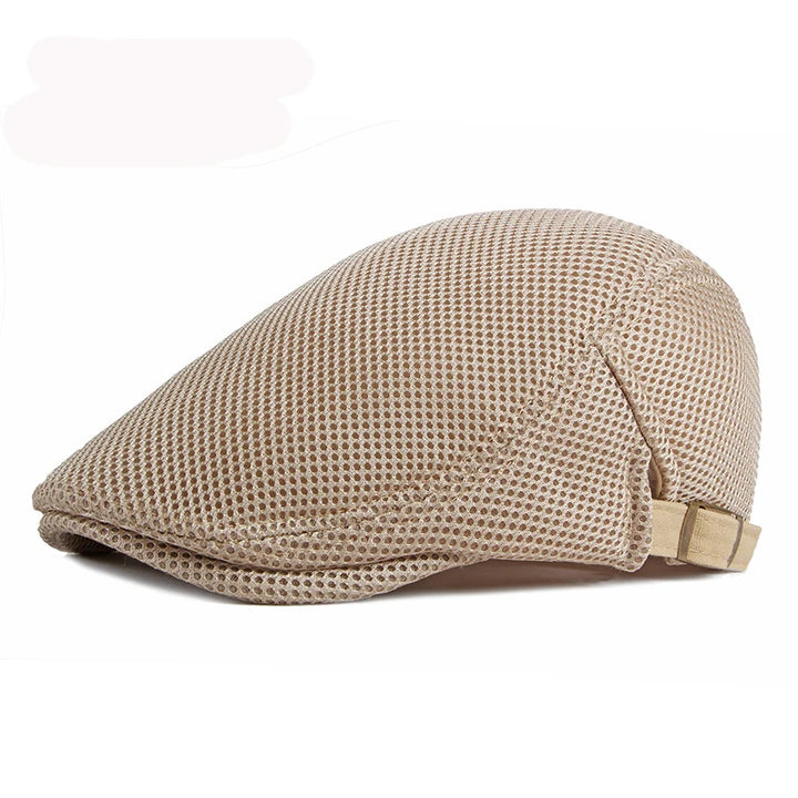 Platte Hoed Chauffeur Beret Pet van mesh-Petten-Calora-Zwart-56-61cm-Calora