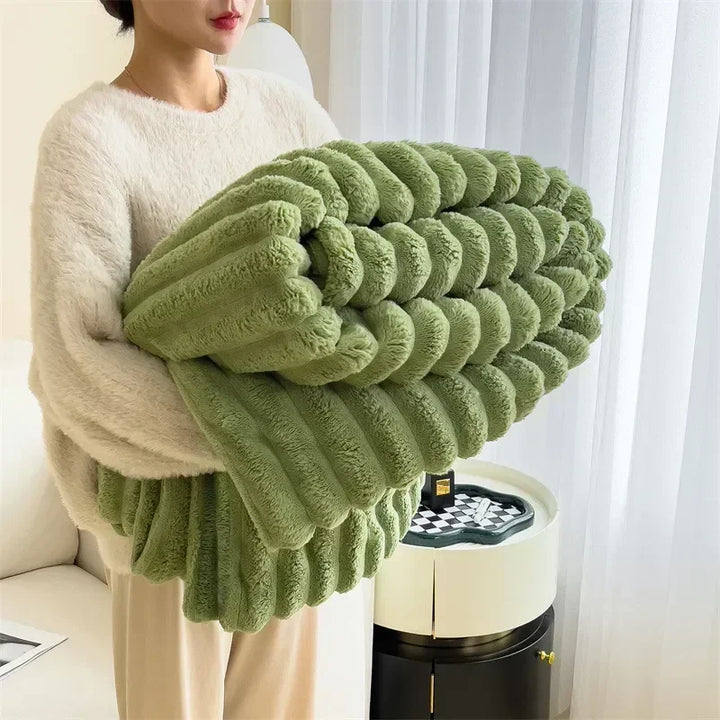 CALORA_ Pluche Deken voor ultieme luxe en warmte - Bedsprei of bankdeken