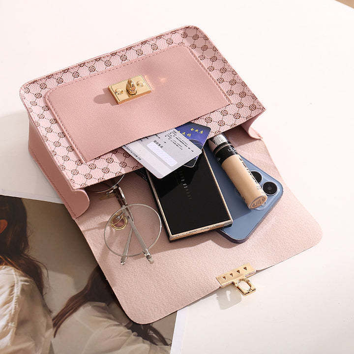 CALORA_ Pluche Vierkante Mini Handtas met Ketting