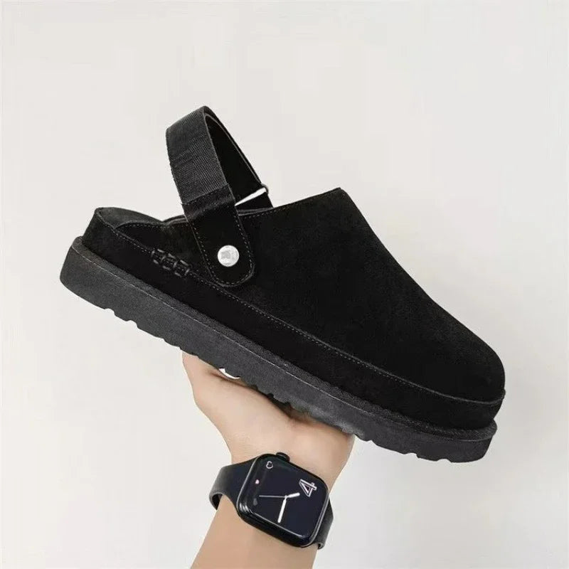 CALORA_ Pluche Winter Dames Sloffen Met Antislip Zool Binnen