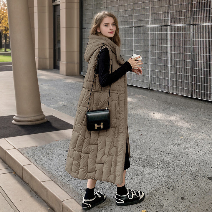 CALORA_ Pravina | Modieus Dames Katoenen Vest met Capuchon voor Herfst en Winter
