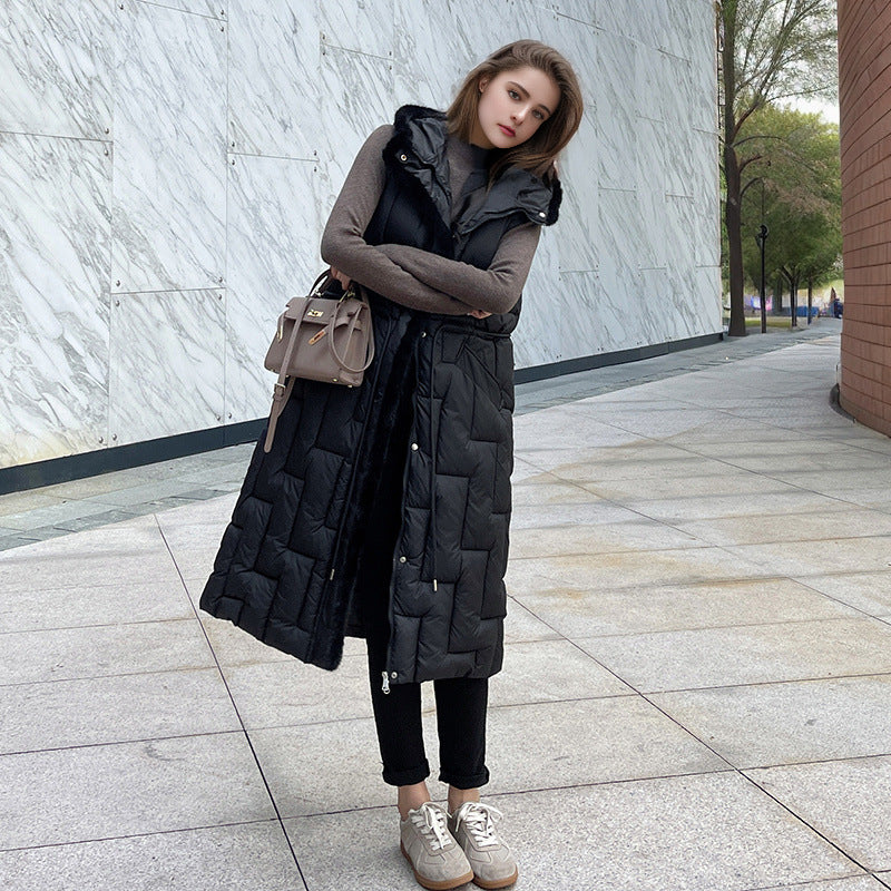 CALORA_ Pravina | Modieus Dames Katoenen Vest met Capuchon voor Herfst en Winter