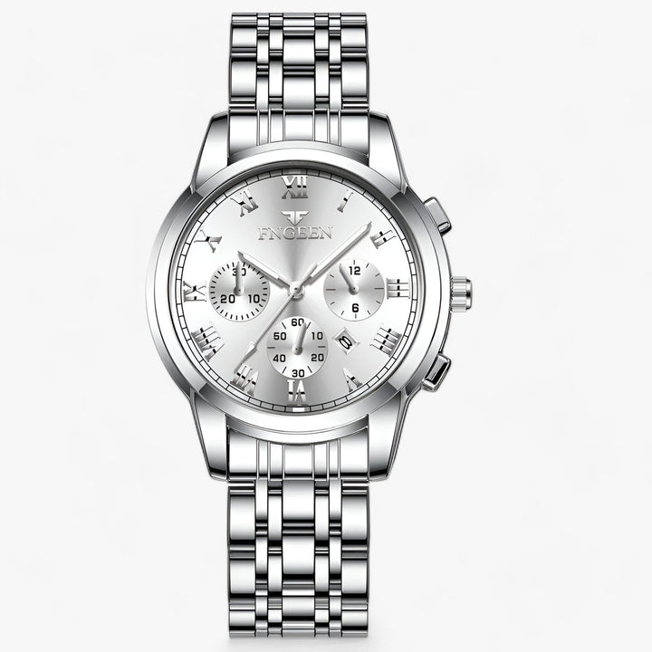 Précise | Roestvrijstalen Ronde horloge-Horloges-Calora-Geld-Calora