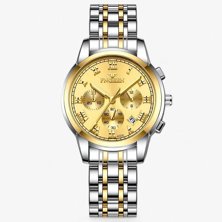 Précise | Roestvrijstalen Ronde horloge-Horloges-Calora-Goud Jian Goud-Calora