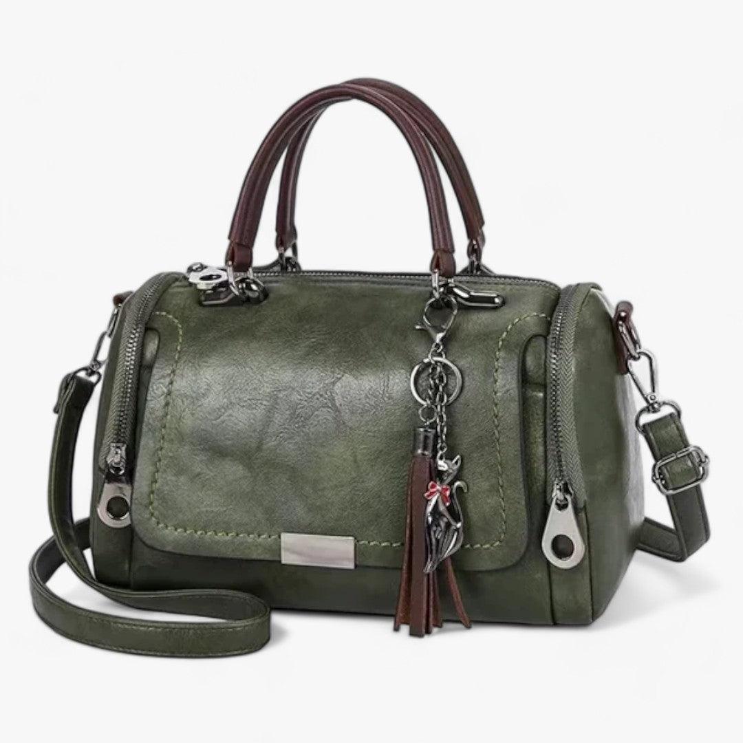 Premium Grote Kwast Leren Handtas-Handtassen-Calora-Groen-Calora