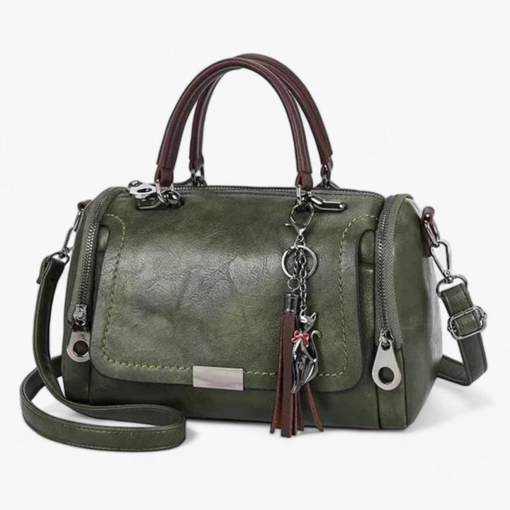 Premium Grote Kwast Leren Handtas-Handtassen-Calora-Groen-Calora