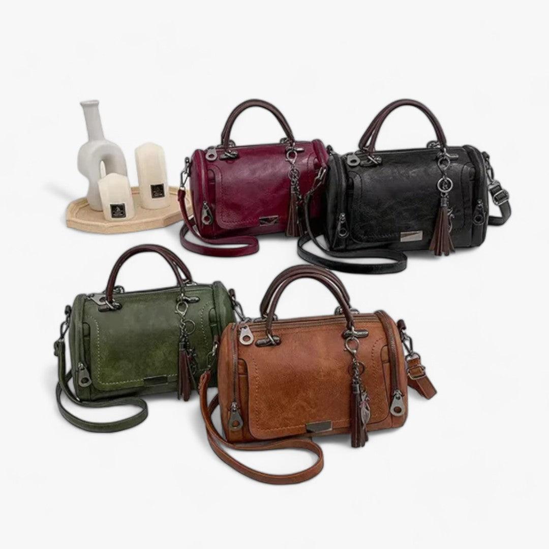 Premium Grote Kwast Leren Handtas-Handtassen-Calora-Zwart-Calora