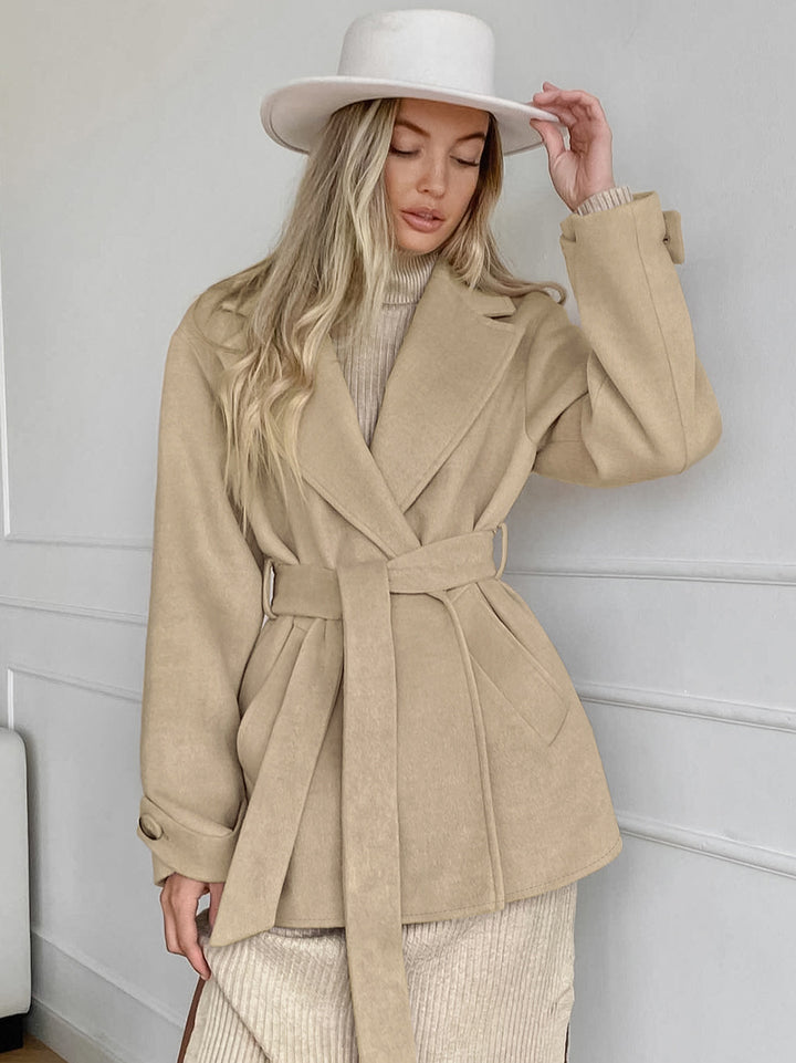 Premium Lente/herfst Trenchcoat met riem-Zomer Jassen-Calora-S-Calora