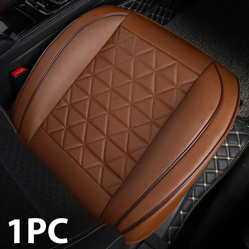 Premium PU Leren Zitting Bescherming | Universele Auto Stoelhoes-Elektronica/Gadgets-Calora-Bruin-Calora