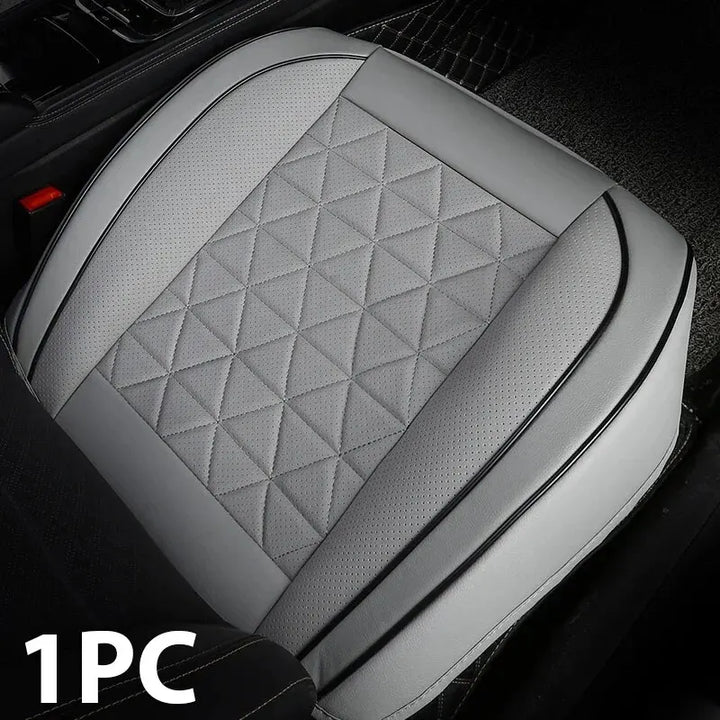 Premium PU Leren Zitting Bescherming | Universele Auto Stoelhoes-Elektronica/Gadgets-Calora-Grijs-Calora
