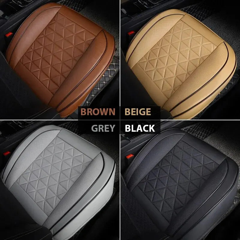 Premium PU Leren Zitting Bescherming | Universele Auto Stoelhoes-Elektronica/Gadgets-Calora-Zwart-Calora