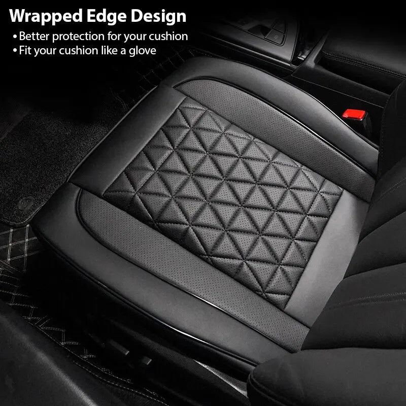 Premium PU Leren Zitting Bescherming | Universele Auto Stoelhoes-Elektronica/Gadgets-Calora-Zwart-Calora