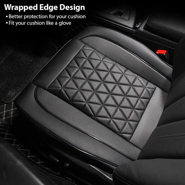 Premium PU Leren Zitting Bescherming | Universele Auto Stoelhoes-Elektronica/Gadgets-Calora-Zwart-Calora