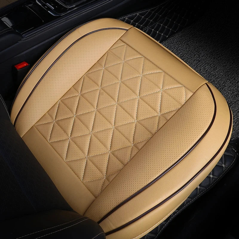 Premium PU Leren Zitting Bescherming | Universele Auto Stoelhoes-Elektronica/Gadgets-Calora-Zwart-Calora