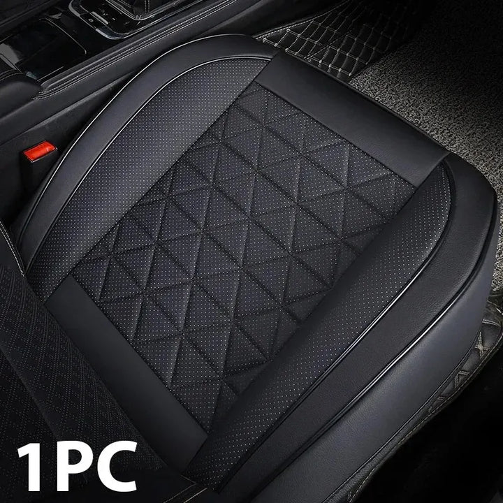 Premium PU Leren Zitting Bescherming | Universele Auto Stoelhoes-Elektronica/Gadgets-Calora-Zwart-Calora