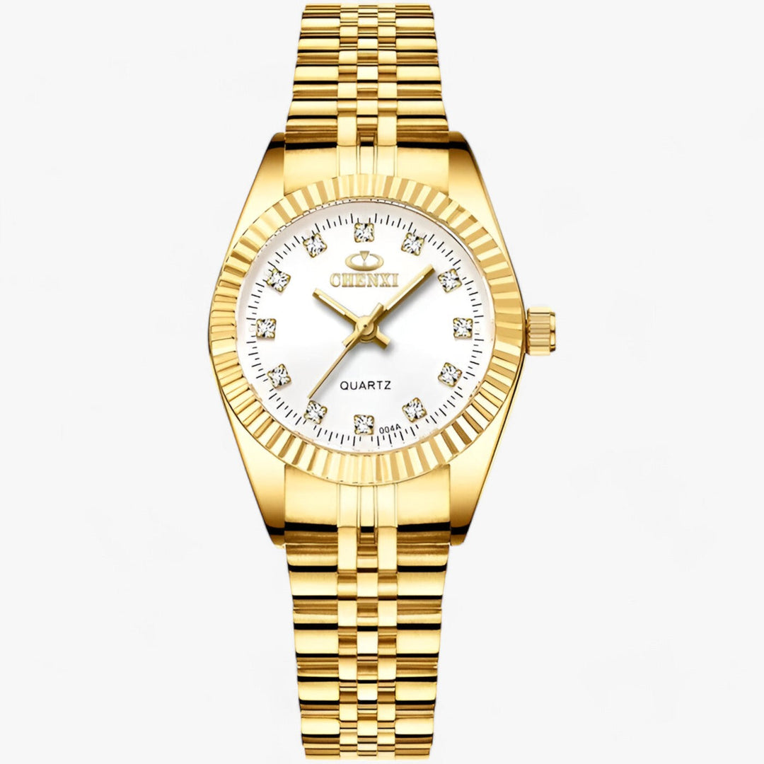 Premium Ronde Gouden Horloges in RVS-Horloges-Calora-Goud-Calora