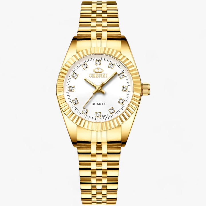 Premium Ronde Gouden Horloges in RVS-Horloges-Calora-Goud-Calora
