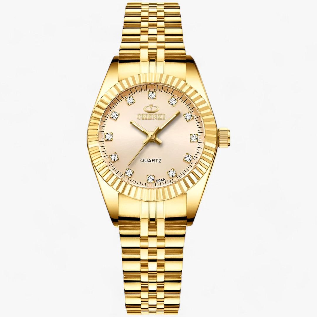 Premium Ronde Gouden Horloges in RVS-Horloges-Calora-Rosé Goud-Calora