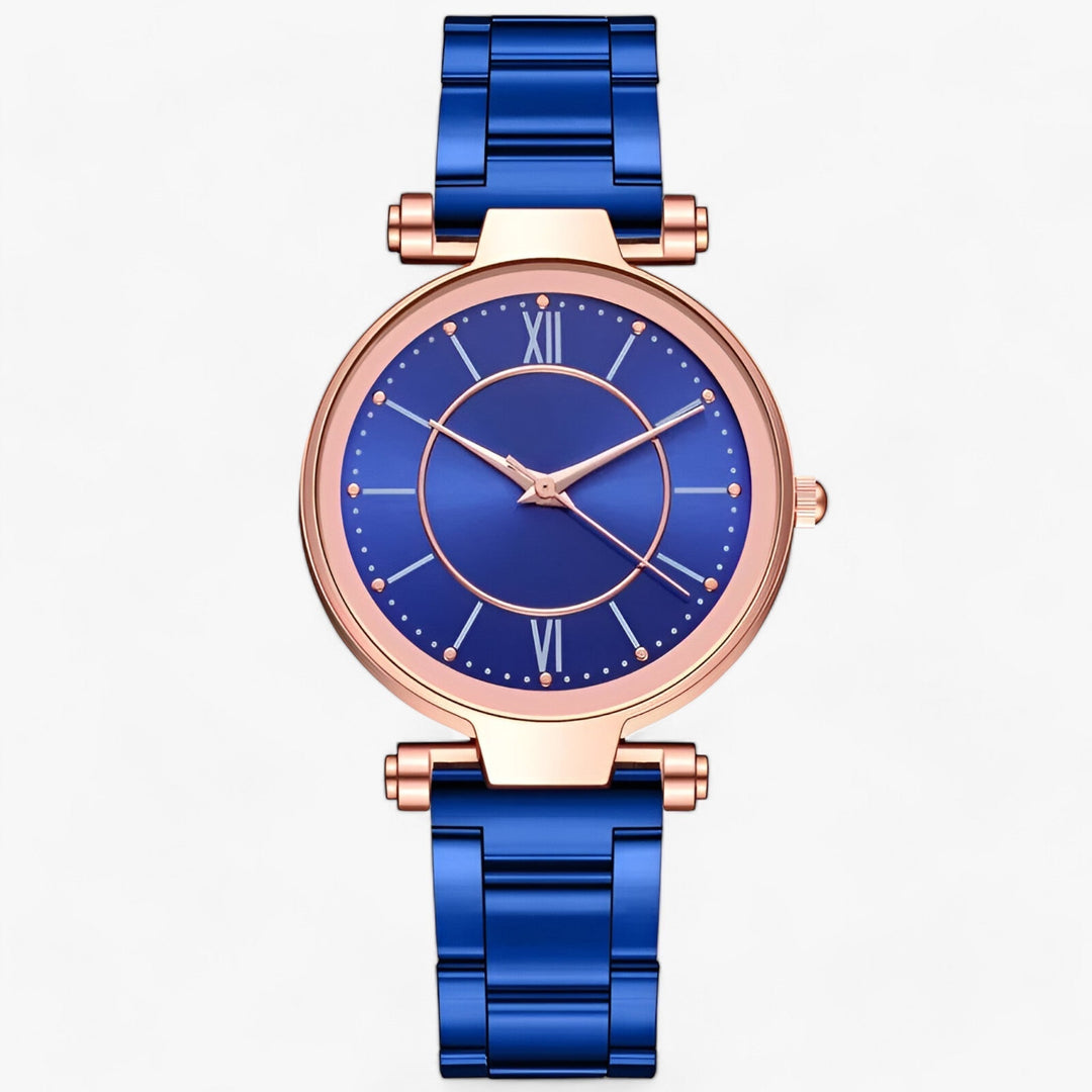Premium Ronde Horloge RVS-Horloges-Calora-Blauw-Calora