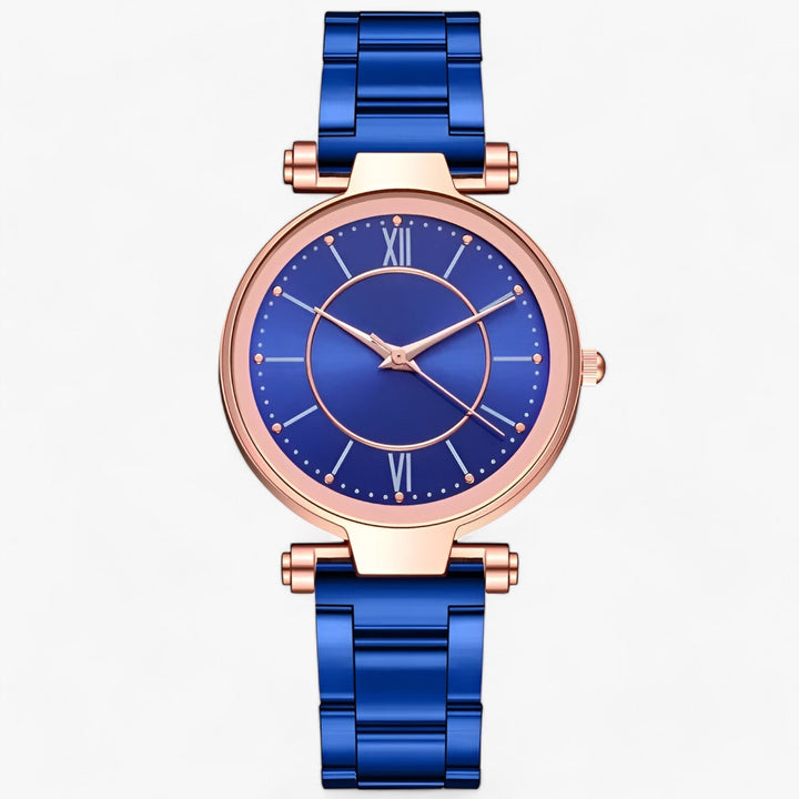 Premium Ronde Horloge RVS-Horloges-Calora-Blauw-Calora