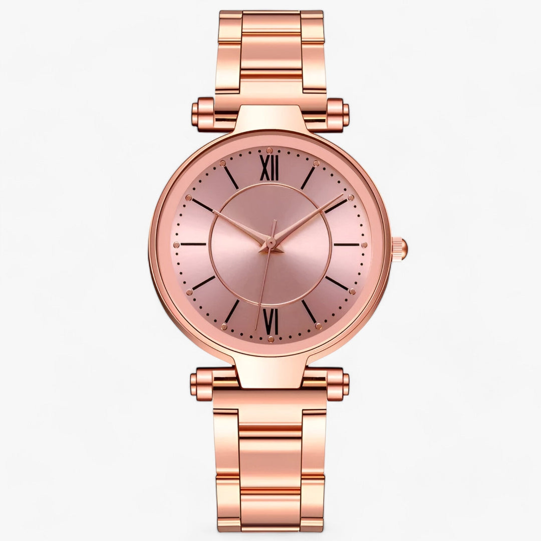 Premium Ronde Horloge RVS-Horloges-Calora-Roze-Calora