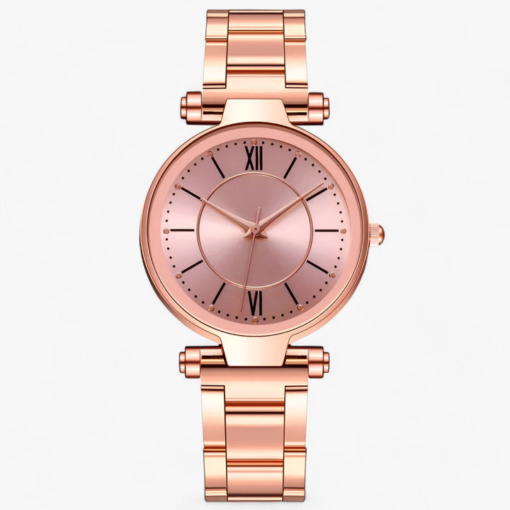 Premium Ronde Horloge RVS-Horloges-Calora-Roze-Calora