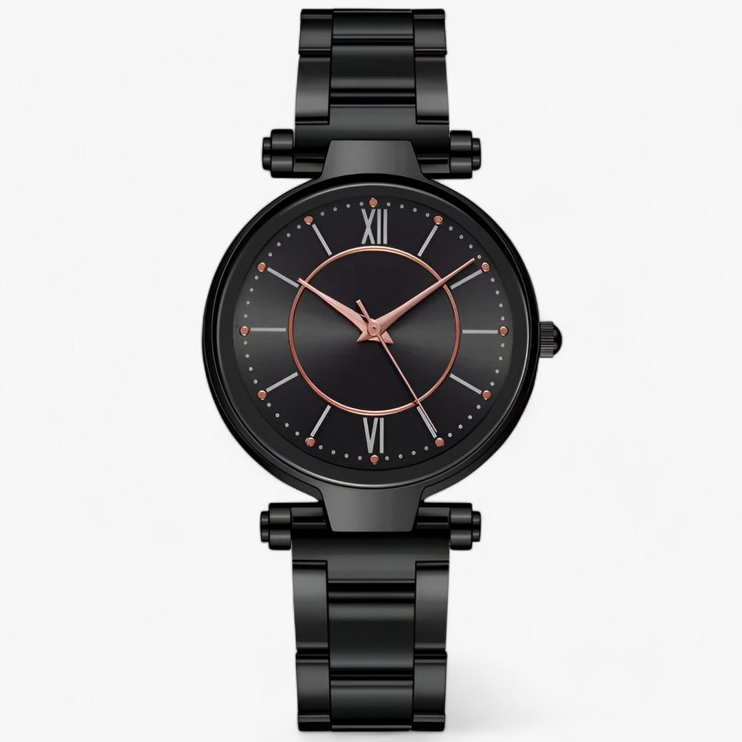 Premium Ronde Horloge RVS-Horloges-Calora-Zwart-Calora