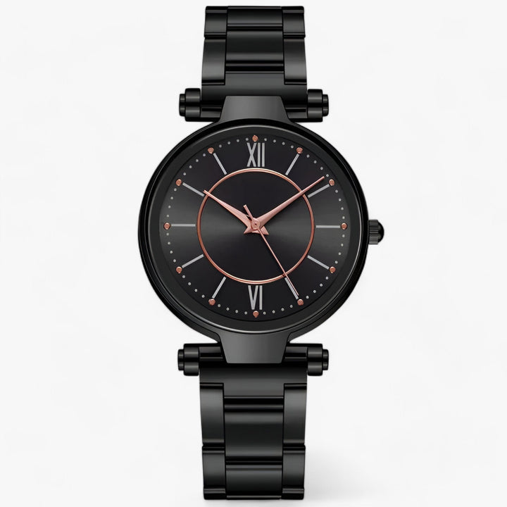 Premium Ronde Horloge RVS-Horloges-Calora-Zwart-Calora