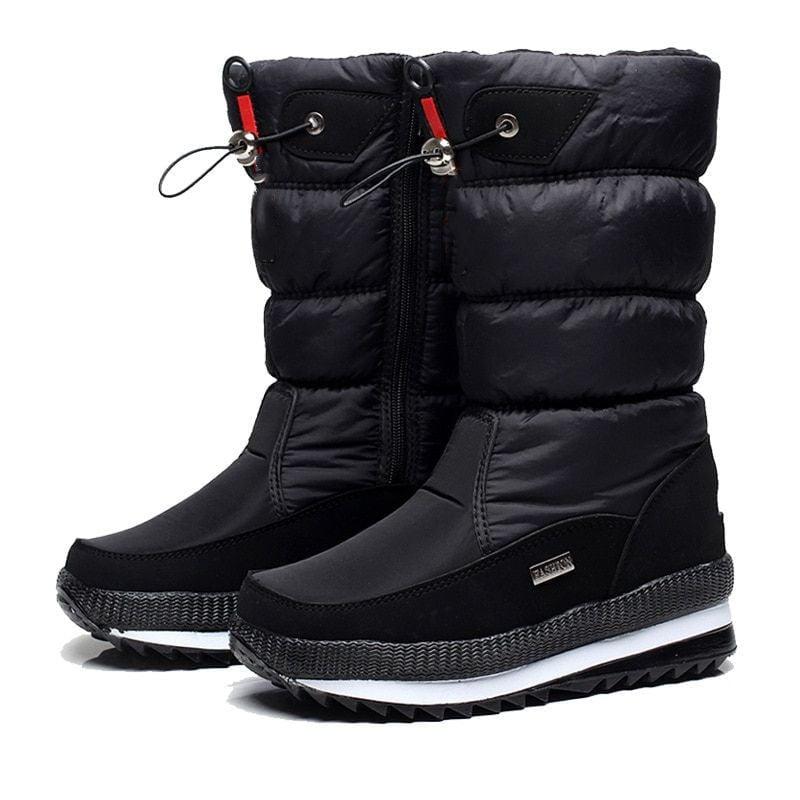 Premium waterdichte antislip- Sneeuwlaarzen van imitatiebont-Laarzen-Calora-Zwart-36-Calora