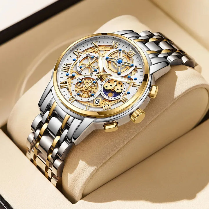 CALORA_ Prestige | Stijlvolle Zakelijke Quartz Herenhorloge