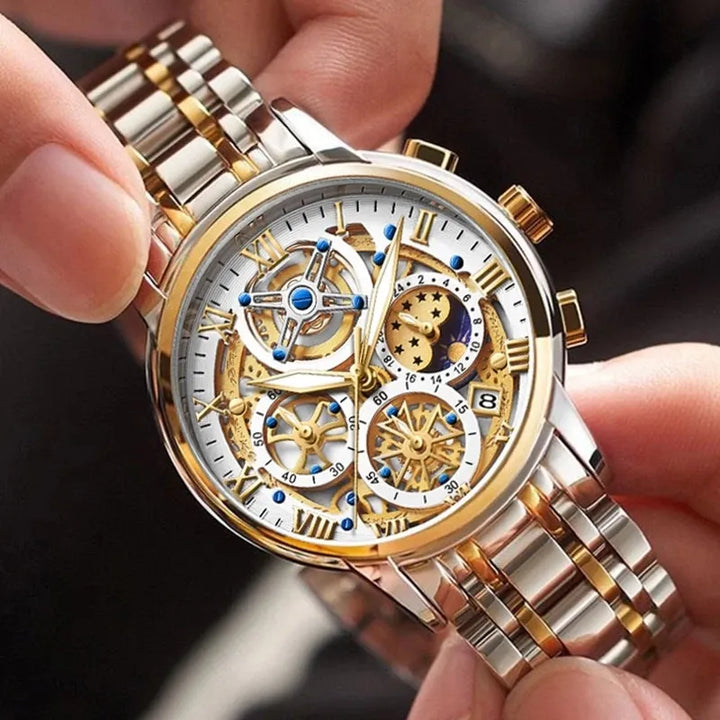 CALORA_ Prestige | Stijlvolle Zakelijke Quartz Herenhorloge