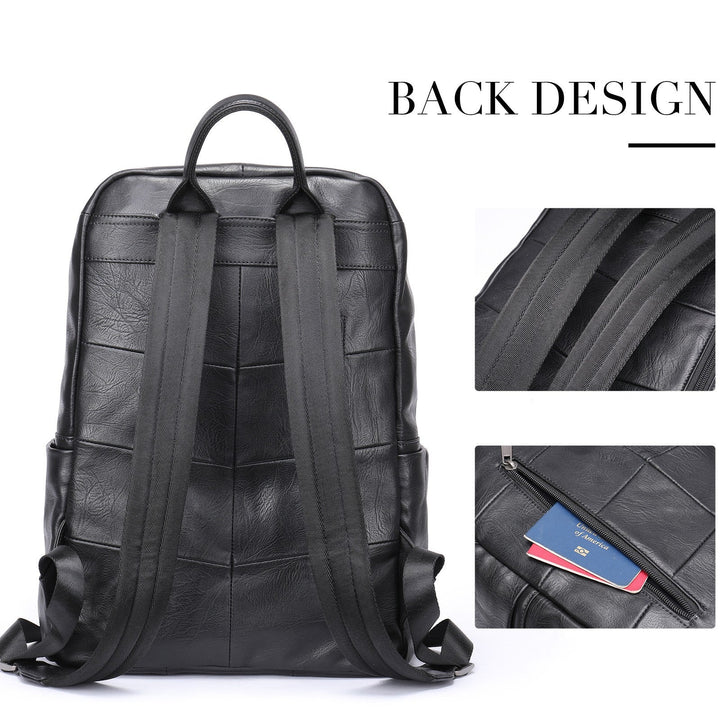 Prestige Voyager Lederen Rugzak tot 15,6 inch-Handtassen-Calora-Zwart-Calora