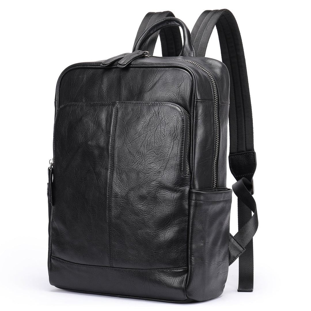 Prestige Voyager Lederen Rugzak tot 15,6 inch-Handtassen-Calora-Zwart B-Calora