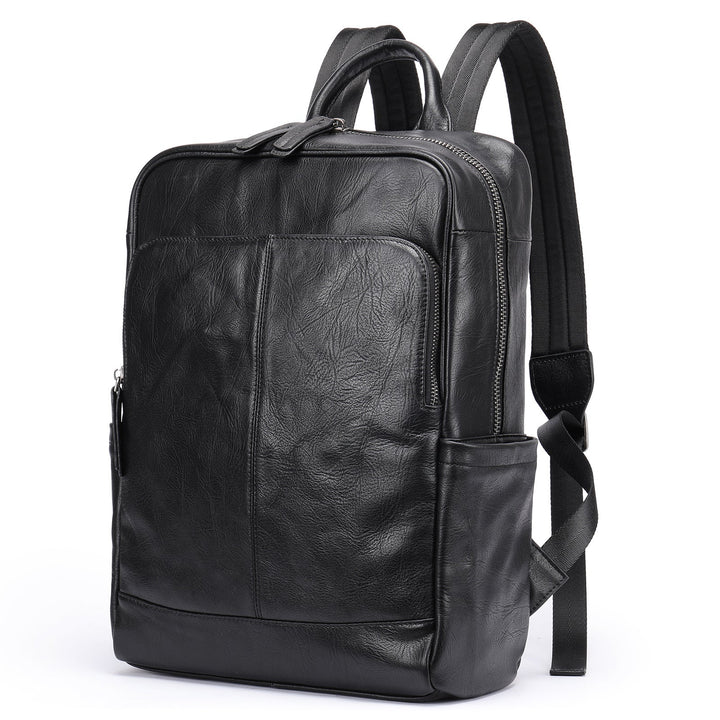 Prestige Voyager Lederen Rugzak tot 15,6 inch-Handtassen-Calora-Zwart B-Calora