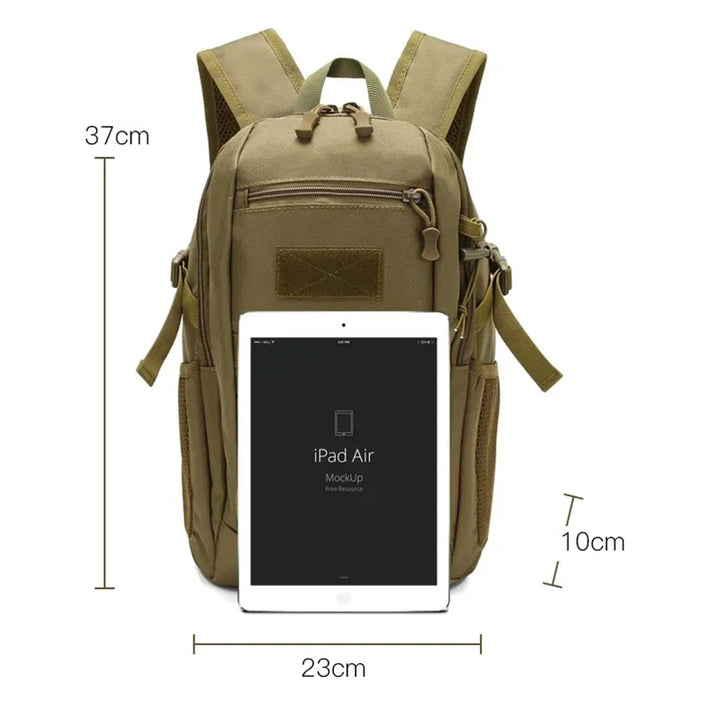CALORA_ ProWear | Ontdekkingsreiziger Tactische Rugzak Waterdichte 20L Travel Detail
