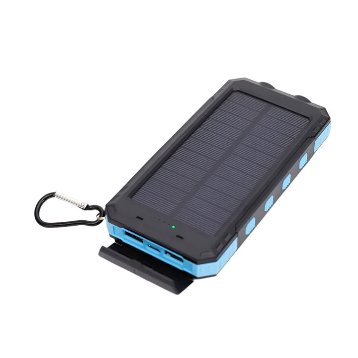 Pulse SOLAR | 20.000mAh Zonne-energie Sterke Power Bank - Draagbare Oplader met Zaklamp-Elektronica/Gadgets-Calora-Blauw-5000 mAh-Calora